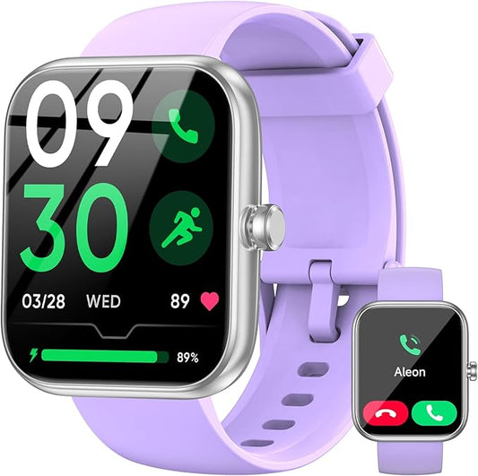 Smart Watch, Smart Watches for Men Women, Fitness Watches with 1.83" Screen & Bluetooth Call (Make/Answer) Purple
