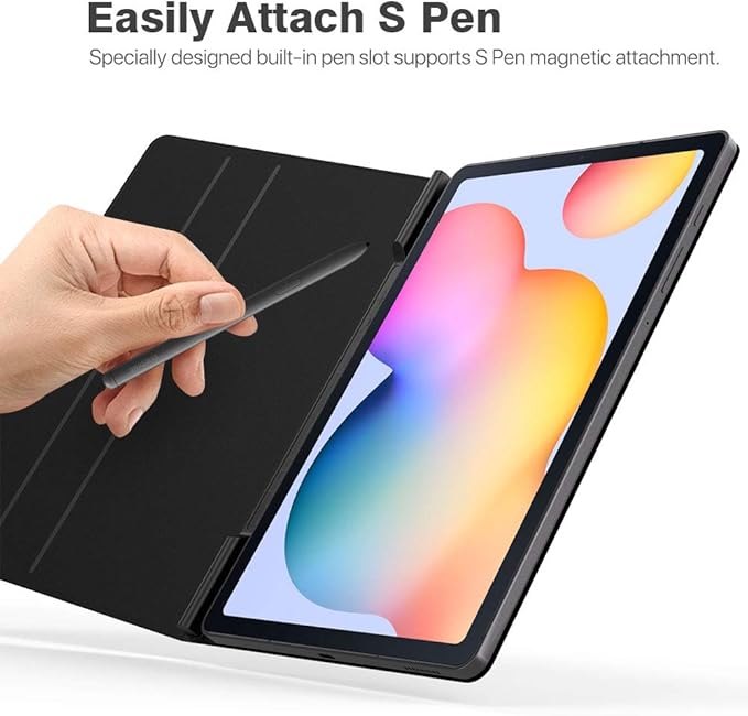 TiMOVO Case for All-New Samsung Galaxy Tab S6 Lite 10.4 Inch 2024/2022/2020, Ultra Slim Lightweight Magnetic Stand Cover Fit Galaxy Tab S6 Lite Tablet - Black