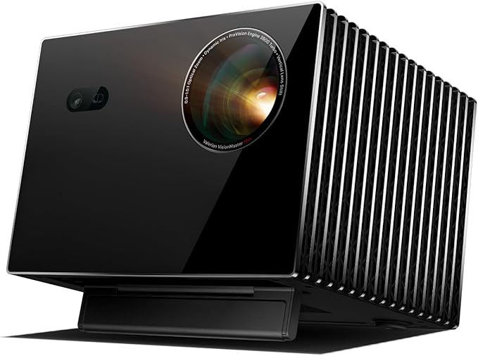 VisionMaster Max 4K Laser Projector, 3500 ISO Lumens, Anti-RBE, Speckle-Reduction, Flagship Black Level, 0.9–2.0:1 External Optical Zoom, 300", IMAX Enhanced, HDR10+, 3D, Gigabit 4ms 240Hz
