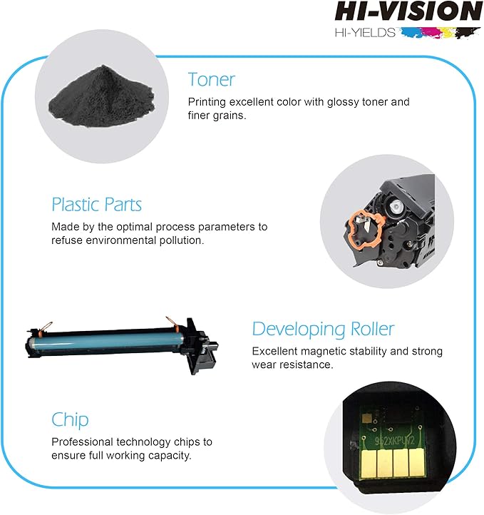 HI-Vision Compatible C4127X Toner Cartridge Replacement for 27X 4127X 4127 Work with Laserjet 4000 4000n 4000t 4000tn 4000se 4050 4050n 4050t 4050tn 4050se Printer (1Pack, Black)