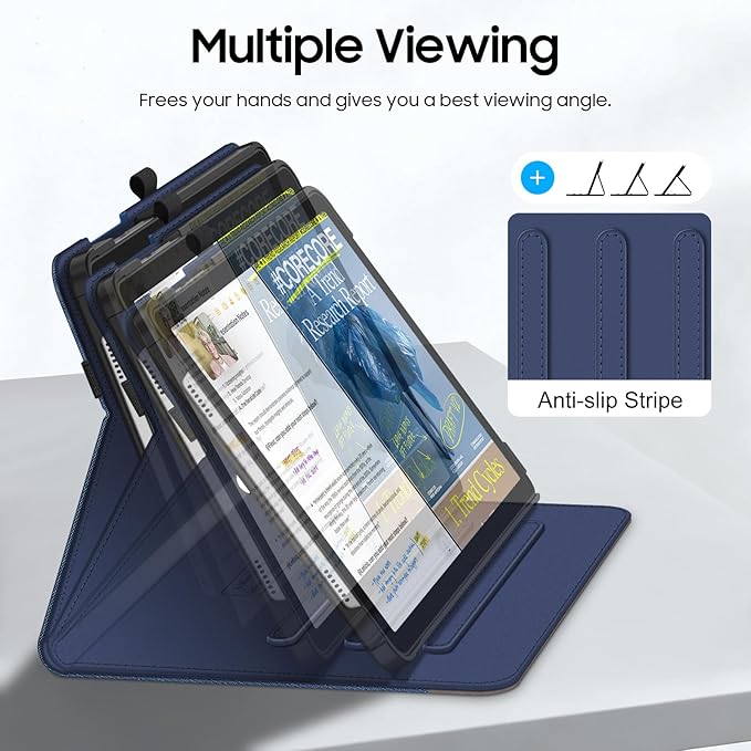 Fintie Case for Samsung Galaxy Tab A9 Plus/A9+ 5G 11 Inch 2023 Model (SM-X210/X216/X218), Multi-Angle Viewing Smart Stand Back Cover with Pocket Auto Wake/Sleep, Denim Indigo