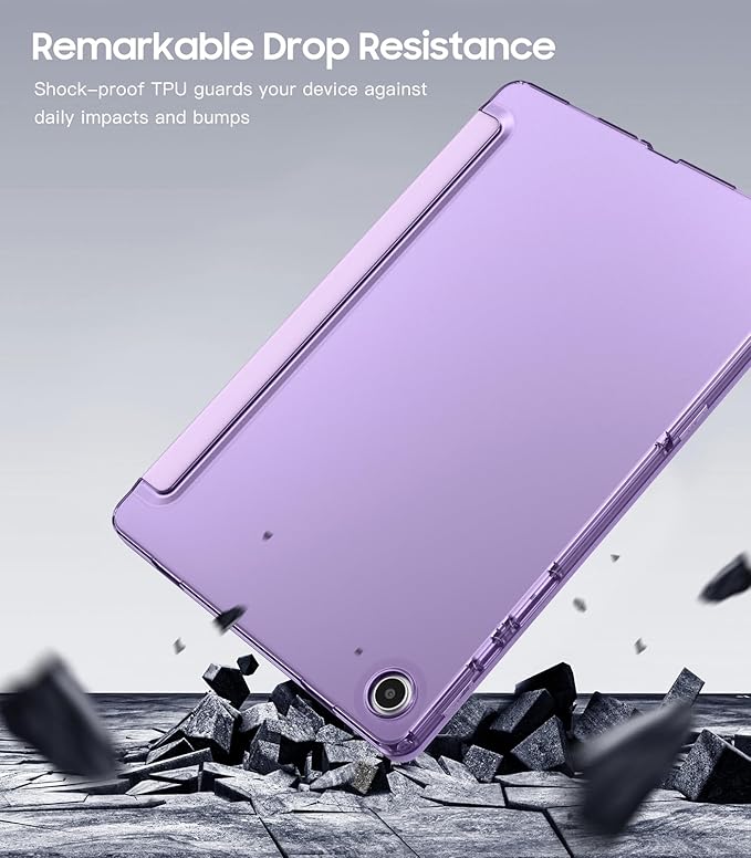 TiMOVO Case for Samsung Galaxy Tab A9+/A9 Plus 11" 2023, Slim Soft TPU Translucent Frosted Back Protective Cover for Galaxy Tab A9+ Tablet SM-X210/X216/X218, Auto Wake/Sleep, Taro Purple