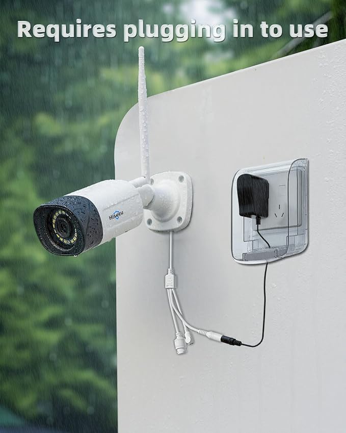 Hiseeu Wireless Security Camera System Outdoor, 5MP WiFi Camera for Home, 16CH WiFi-Pro 8 Cam-Kit, 2-Way Audio, Color Night Vision, IP66 Waterproof, 3TB Storage, 24/7 Recording, No Monthly Fees