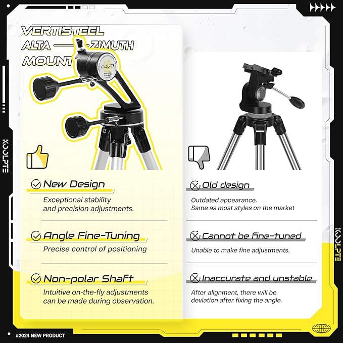Telescope, 90mm Aperture 700mm with Vertisteel AZ Mounting Slow-Motion Mount, High Power for Astronomy Enthusiasts, Easy for Kids, with Carry Bag, Wireless Remote Control, Phone Adapter,Black