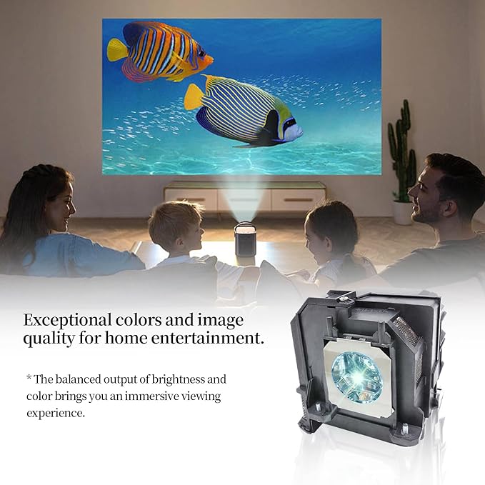 EL PLP80 Replacement Projector Lamp Bulb Compatible with Epson BrightLink pro 585Wi 595Wi 1420wi 1430wi eb-575wi eb-585w powerlite 570 575w 580 585w Projectors, with Housing