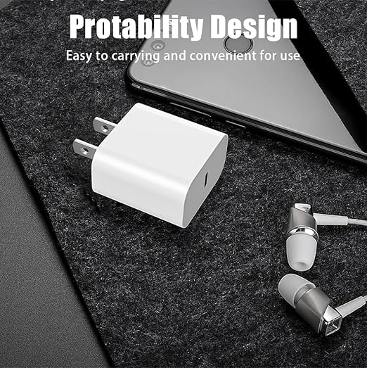 Fast Charger for iPhone 17 16 Charger, 20W Type C Charging Block with 3.3FT Long USB C Charging Cable, iPad Wall Plug Power Adapter for iPhone 17/17 Pro/17 Pro Max/Air/16/15, iPad Pro/Air/Mini,AirPods