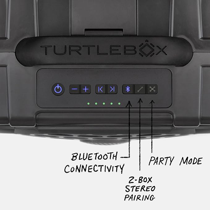 Turtlebox Original Gen 3: Portable Outdoor Bluetooth Speaker – Ultra-Loud (120dB), Waterproof (IP67), Rugged, Impact-Resistant, 3-Day Battery | Party Mode: Unlimited Pairing for Stereo Sound, Gray