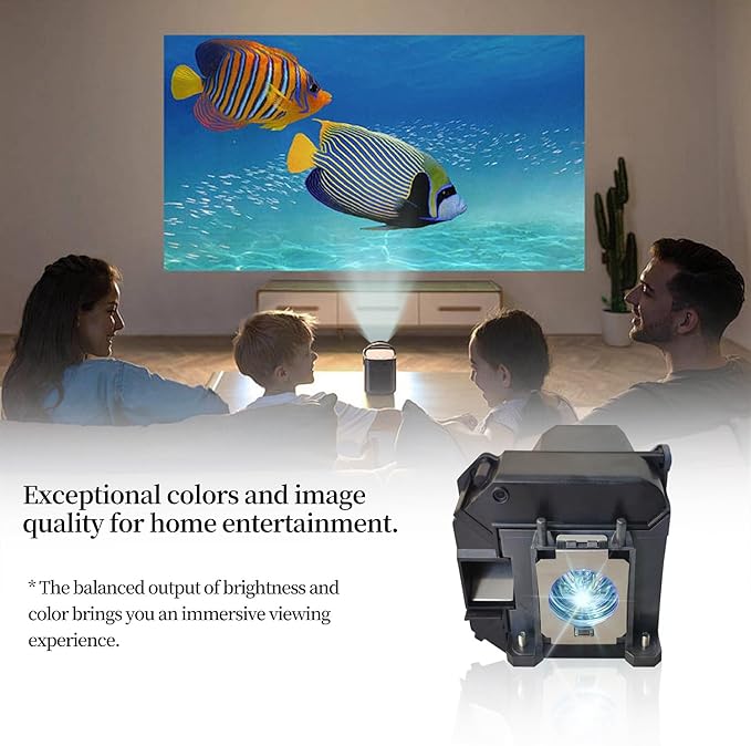 ELP LP60 Replacement Projector Lamp Bulb Compatible with Epson PowerLite 420 425W 905 92 93 95 96W 1835 430 435W 915W D6150 Projector Lamp Bulb Replacement, with Housing