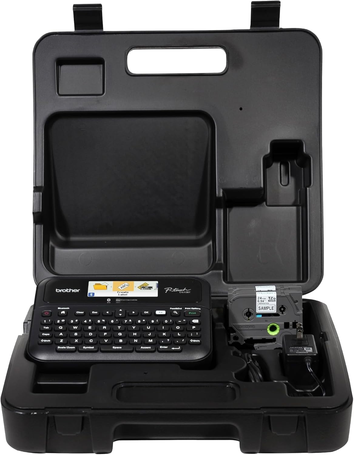 Brother P-Touch PT- D610BTVP Business Professional Connected Label Maker | Connect and Create via BluetoothÂ® on TZe Label Tapes up to ~1 inch,White