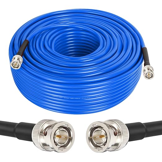 XRDS -RF 200FT SDI Cable, 3G/6G-SDI Cable BNC Digital Video Cables 75 Ohm RG59 BNC Male Cables for 3G/6G HD SDI Monitor Video Recorder Converter Splitter Security Camera