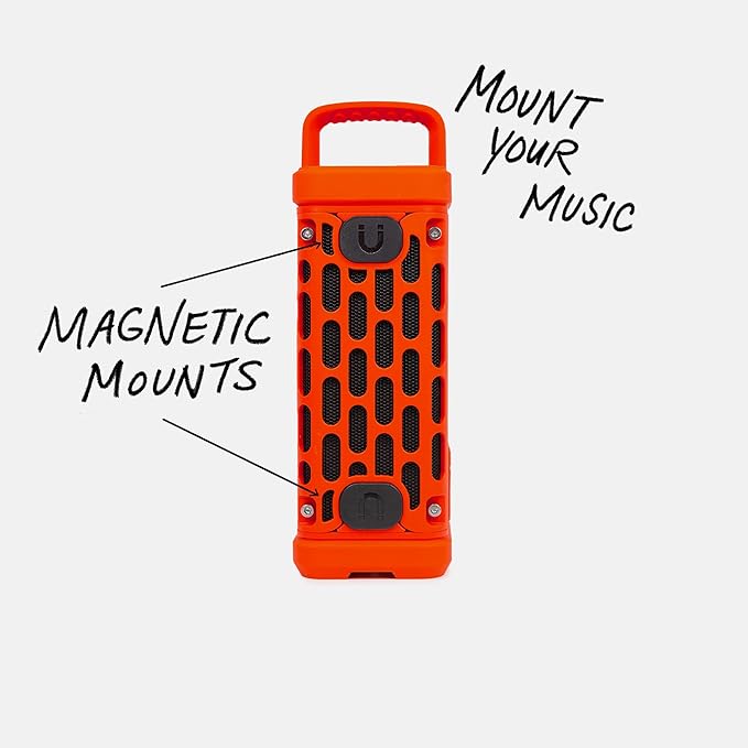 Turtlebox Ranger: Loud! Outdoor Portable Bluetooth 5.4 Speaker | Rugged, Waterproof, Ultra-Portable | Plays to 105db, Deep Bass, Shockproof, Unlimited Pairing for Full Stereo Experience, Orange