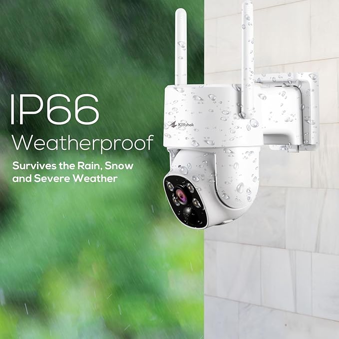 Kittyhok 【ColorPura PTZ Solar Security Camera Outdoor Wireless, Pro True Color Night Vision, Solar Powered, 2K FHD, Human Detection, 2 Way Audio, IP66 Weatherproof, Local Recording for Home Security