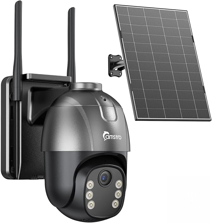 4G LTE Cellular Solar Security Camera Wireless Outdoor,AOV 24/7 Continuous Recording Camera with SIM Card,AI Tracking Detection,32GB Memory SD Card, 360°Pan & Tilt Surveillance, IP66, No WiFi