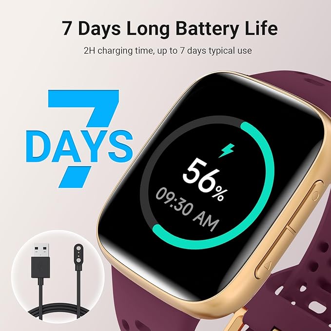 Smart Watches for Women/Men Android iPhone, [1.85" AMOLED Screen] Smartwatch Fitness Tracker 3ATM Waterproof with Bluetooth Calls, AI Control, Heart Rate/SpO2/Sleep Monitor, 7 Days Battery