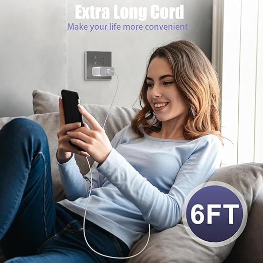 Fast Charger for iPhone 17 16 Charger, 20W Type C Charging Block with 3.3FT Long USB C Charging Cable, iPad Wall Plug Power Adapter for iPhone 17/17 Pro/17 Pro Max/Air/16/15, iPad Pro/Air/Mini,AirPods
