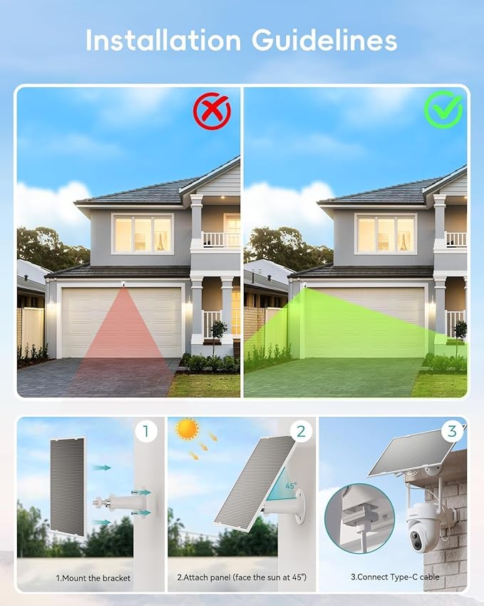 ZUMIMALL 9W Solar Security Cameras Wireless Outdoor, AOV 24/7 Recording Cameras for Home Security, 360° View, 2K Color Night Vision, 2-Way Talk, 2.4GHz WiFi, Auto Tracking, SD/Cloud/Alexa/AI (2-Pack)