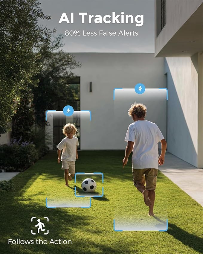 Devo Solar Security Camera Wireless Outdoor, 2.3K HD 360° PTZ Color Night Vision, AI/PIR Human Detection, 2-Way Audio, Solar & Battery Powered, WiFi 6, IP66 Waterproof, Triple Alert System