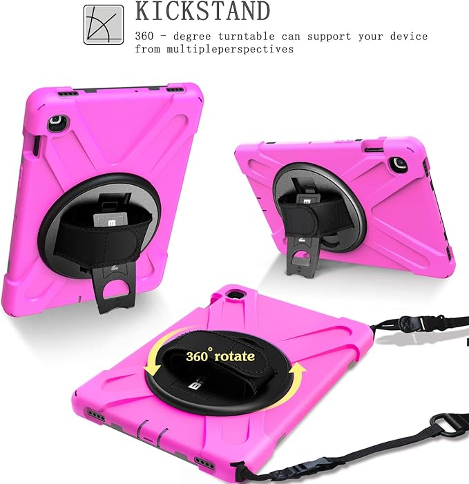 BRAECN for Samsung Galaxy Tab S5e Case 10.5 inch 2019, Heavy Duty Shockproof Case with 360 Rotating Kickstand/Hand Strap&Shoulder Strap for Galaxy Tab S5e 10.5‘’ Tablet SM-T720/SM-T725