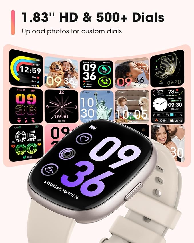 Fitness Trackers for Men Smart watch: Fitness Tracker with Blutooth Call 24/7 Heart Rate SpO2 Sleep Monitor IP68 Waterproof 120+ Sport Mode Activity Trackers Compatible iPhone Android Phones (3 Bands)