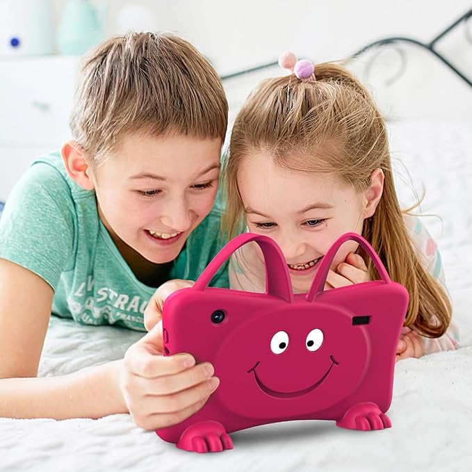 Kids Tablet 7 Toddler Learning Tablet with WiFi, YouTube, Dual Camera, Touch Screen, Parental Control, Child Tablets for Boys Girls (Rose)