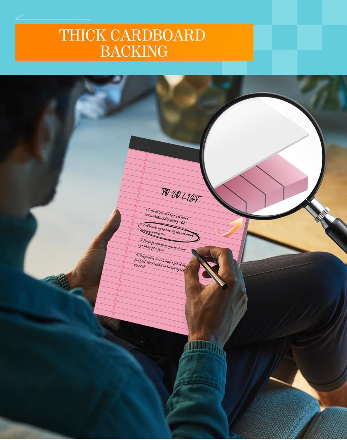 Legal Pads 8.5 x 11 Colored Note Pads, 12 Pack Colored Paper Pads 8.5 x 11 Lined Paper, Pads of Paper 8.5 x 11 Writing Pads, Wide Ruled Notebook Pad 8 1/2 x 11, Legal Notepads 8.5 x 11, 30 Sheets/Pad