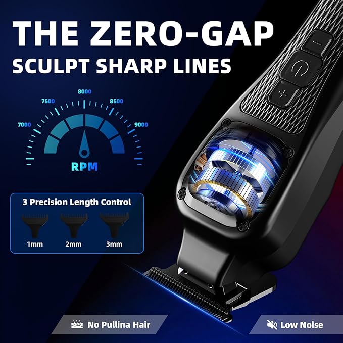 Ufree Professional Hair Clippers for Men, Barber-Grade Cordless Clipper & Trimmer Set with LCD Display & Long Lasting Power, Hair Cutting Tools for Home Haircuts, Fading, Beard Trimming