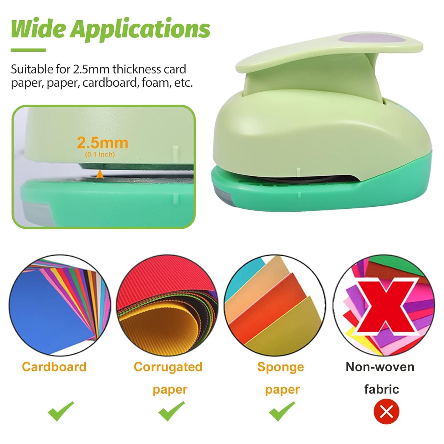 UCEC Hole Punch, Paper Punch, 1.5 Inch Circle Punch, Hole Puncher Shapes, Large Paper Punches for Crafting Scrapbooking Craft Handmade Cards Arts Fun Projects