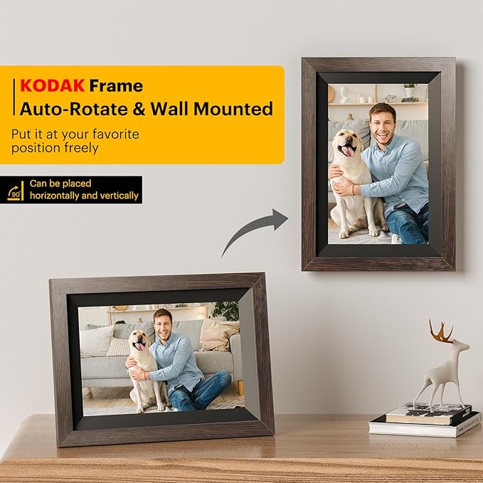 KODAK 10.1 Inch WiFi Digital Picture Frame with 32GB Storage, Electronic Smart Digital Photo Frame 1280x800 IPS Touch Screen, Auto-Rotate, Share Moments Instantly Gifts for Women Mothers Day Christmas