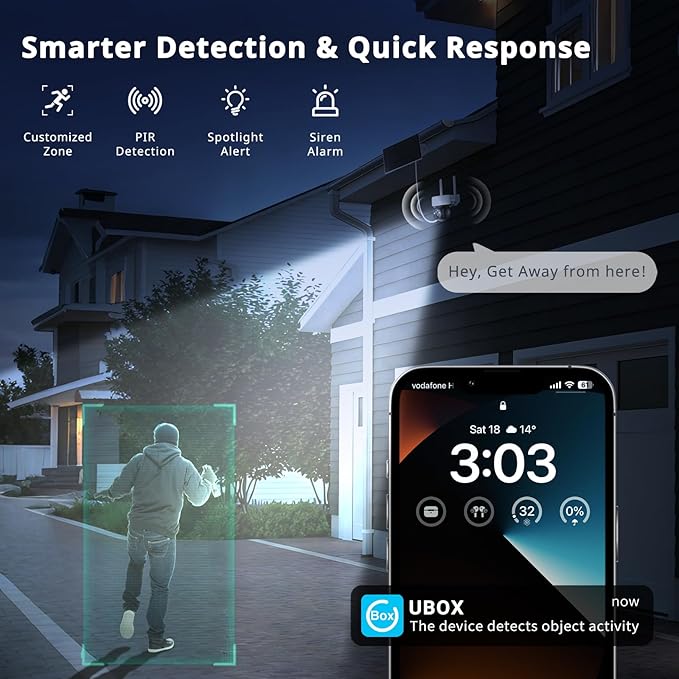 YOTON 4G LTE Solar Outdoor Security Camera Wireless, No WiFi Home Security Camera with 2K Color Night Vision, PIR Motion Detection, 2-Way Audio, IP65, Includes 32GB TF & Built-in SIM Card, US Only