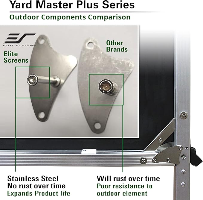 Elite Screens Yard Master Plus, 250-INCH 16:9 Height Setting Adjustable Portable Projector Screen, 4K HD Outdoor Indoor Movie Theater Front Projection, US Based Company 2-Year Warranty, OMS250H2PLUS
