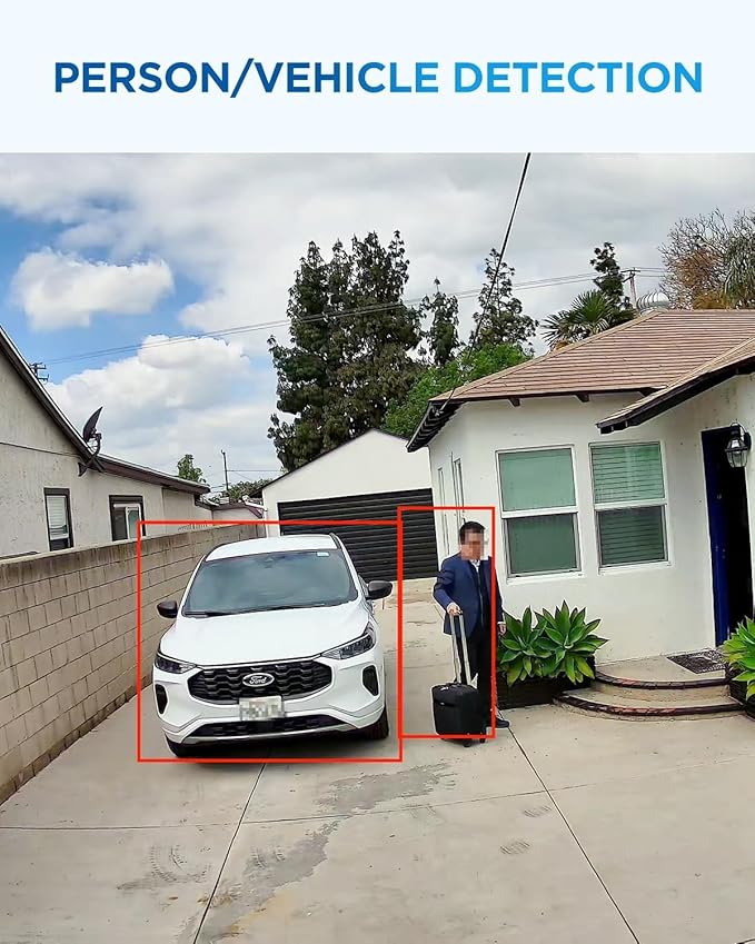 4COVR 4K Security Camera System, 4X 8MP IK10 Vandal-Proof Dome PoE IP Camera with Mic, AI Human Vehicle Detection, 8CH 4K H.265 NVR with 2TB HDD, IP67 Weatherproof Outdoor for Home, LY54AX8M0804-1