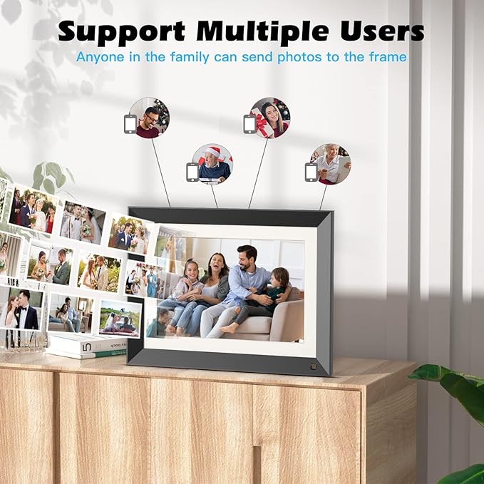 11" 2K Digital-Picture-Frame WiFi Photo Frame - IPS 2176 * 1600 Smart Frame with 32GB Storage Touch Screen, Easy to Share Photo Video Via App Email, Free Cloud Storage, Gifts for Mom Dad Grandparents