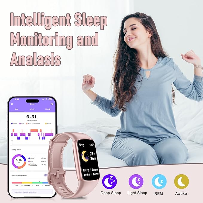 Fitness Tracker with 24/7 Heart Rate, Blood Pressure Blood Oxygen Sleep Monitor, 123 Sports Modes Calories Smart Watch,IP68 Waterproof Step Counter Activity Trackers Pedometer for Women Men