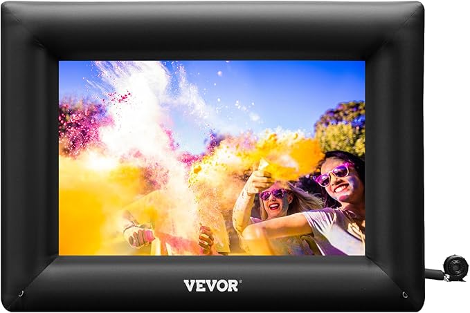 VEVOR Inflatable Projector Screen for Outside with 350W Air Blower Inflatable Screen Oxford Fabric Material Blow Up Screen for Outdoor Movie Supports Front/Rear Projection
