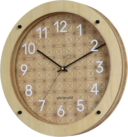 DODEKA Wall Clock Boho Style Circular Layered Design Analog Light Weight Minimalist Home Decoration for Living Room Bedroom Kitchen