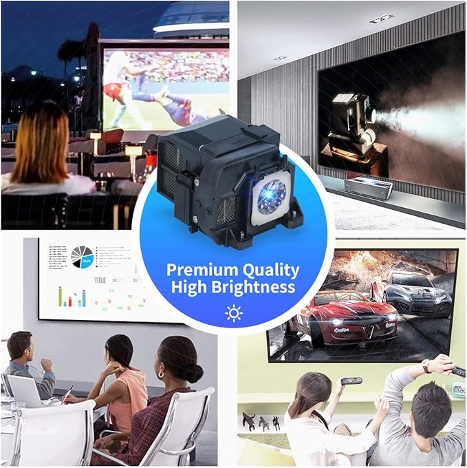 ELPLP75/V13H010L75/ELPLP74/V13H010L74 Replacement Projector Lamp Bulb for Epson PowerLite 1940W 1945W 1950 1955 1960 1965 EB-1930 EB-1935 EB-1940W EB-1945W EB-1950 EB-1955 EB-1960 EB-1965