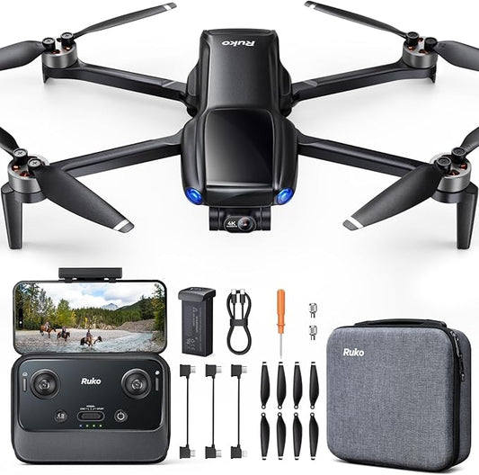 Ruko U11MINI 4K, Under 249g Pocket Drone with Camera for Adults 8K Photo 4K/30fps Video, 3-Axis Gimbal ElS, 20000ft FPV Digital Transmission, FAA- Exempt (32-Min Flight)