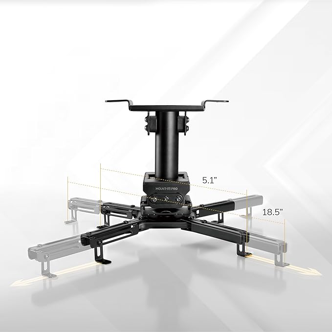 Mount-It! PRO Projector Ceiling Mount, 10" Extension, Heavy-Duty Commercial Grade Ceiling Projector Bracket, 99 Lbs Weight Capacity