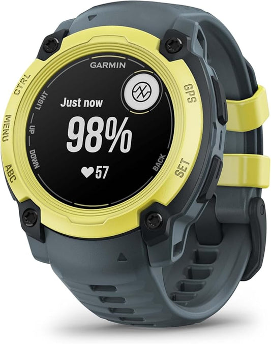 Garmin Instinct® E 40mm, Rugged Outdoor GPS Smartwatch, 24/7 Health Monitoring, Wrist-Based Heart Rate, Up to 16 Days of Battery Life, Electric Lime/Twilight