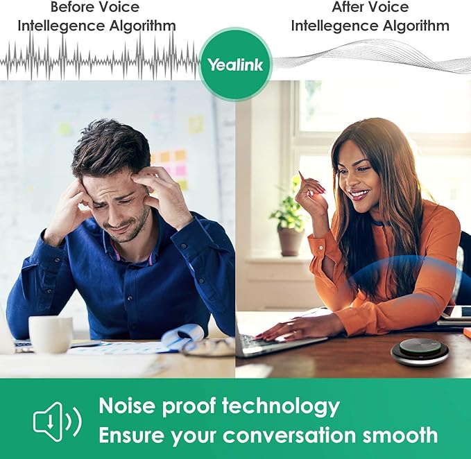 Yealink Teams Certified Speakerphone Wireless Bluetooth Speaker with Full Duplex Microphone for Conference Meeting CP700 Noise Reduction Home Office 360° Voice Pickup