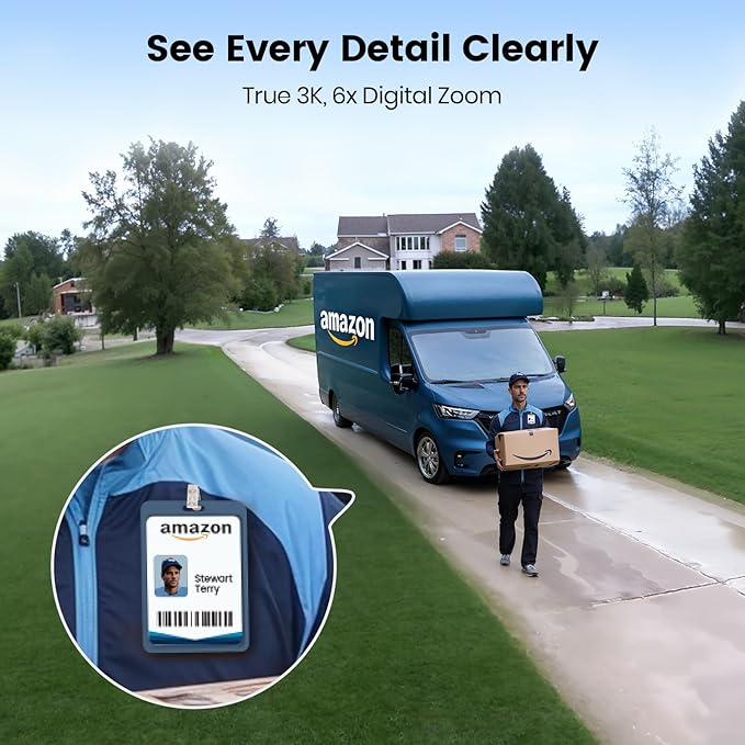 aosu Security Cameras Wireless Outdoor - 3K/5MP Solar Powered 400-Lumen Floodlight Camera, 360° Pan/Tilt Surveillance, Night Vision, 2.4GHz WiFi Camera, Auto Tracking, AI Human/Vehicle/Pet Detection