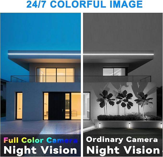 Real HD 6MP Add-On Full Color Night Vision Bullet POE IP Camera for IP NVR Systems, with Visiable White Lights, 105° Viewing Angle, Outdoor, Compatible with Ⲏіk NVR, NDAA Compliant