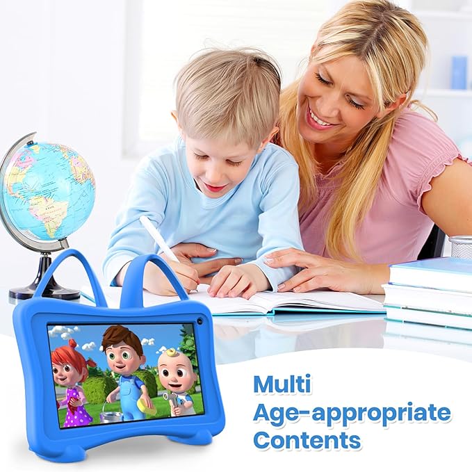 Kids Tablet 7 inch Toddlers Learning Tablets with WiFi, YouTube, Dual Camera, Touch Screen, Parental Control, Child Tablet for Boys Girls