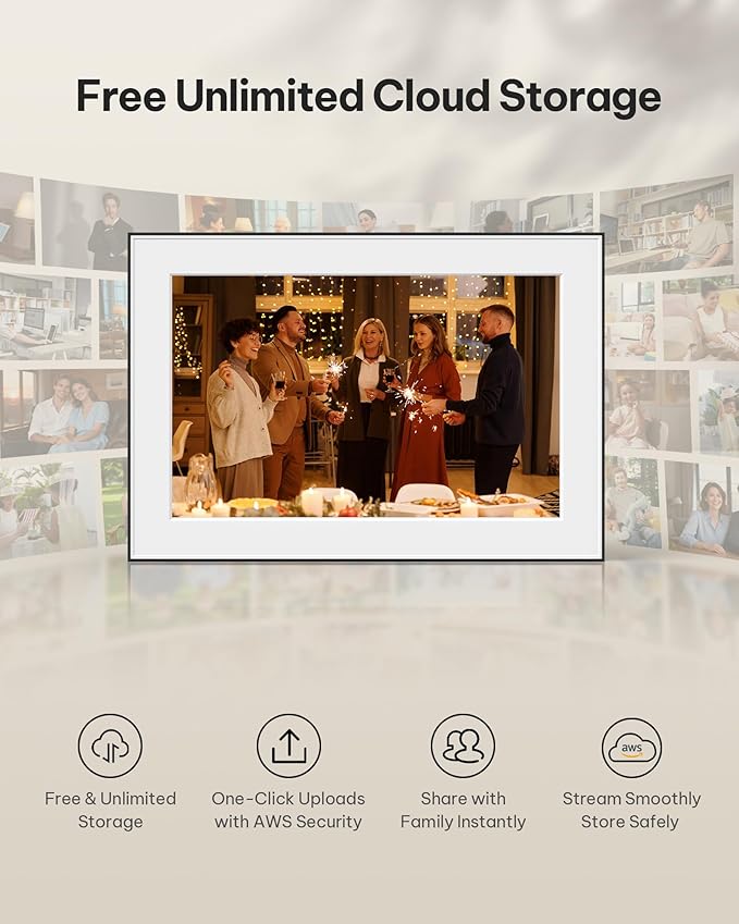 Magic Frame[AI Photo Motion] – 10.1" Full HD WiFi Digital Picture Frame, Old Photo Alive, Unlimited Cloud Storage, Digital Photo Display with Easy Setup, Christmas Gift for Mom