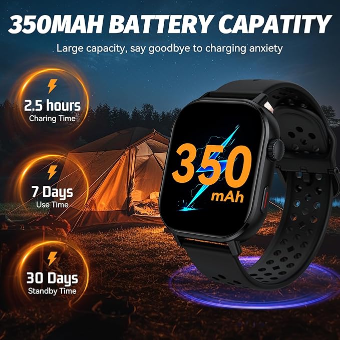 GPS Smart Watch for Men, Fitness Tracker with 178+ Sports Modes, Fitness Watch with 2.06" AMOLED Touchscreen, Heart Rate/Sleep Monitor, IP68 Waterproof, Notifications for Android iOS