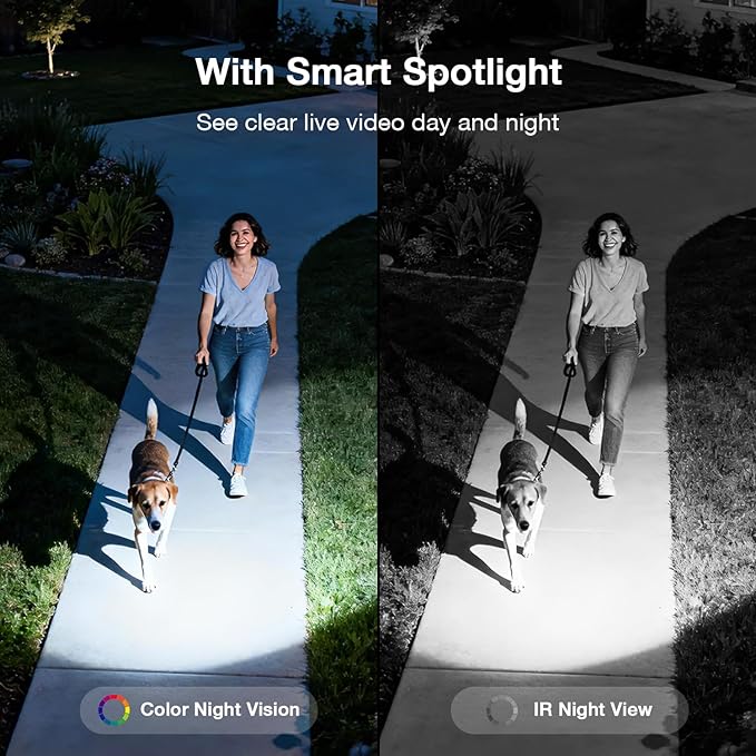 Solar Security Cameras Wireless Outdoor, 64GB Local Storage, 2K/4MP Home Security Camera System, 4-Cam Kit, 2.4G & 5GHz WiFi, AI Motion Detection, 360° View