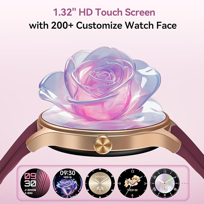 Smart Watches for Women/Men, 1.27" HD Smartwatch Fitness Tracker with Bluetooth Calls (Make/Answer), Heart Rate/SpO2/Sleep Monitor, 12 Days Battery, IP68 Waterproof - Purple