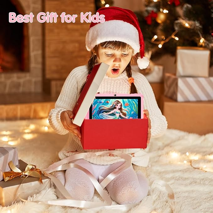 YINOCHE Kids Tablet for Kids 3-7 7'' Andoird Toddler Tablet for Toddlers with Case 32G Kids Tablets with Parental Controls WiFi Dual Camera GMS Certified Learning Toddler Toys for Girls (Pink1)