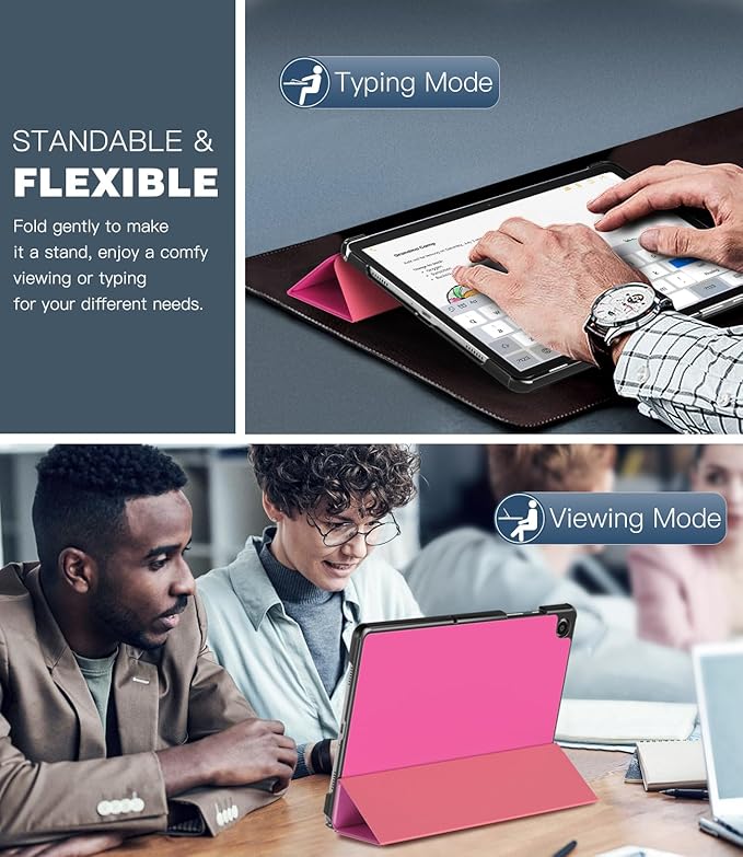 TiMOVO Case for Samsung Galaxy Tab A9+/A9 Plus 11 Inch 2023, Slim Lightweight Stand Hard Back Shell Protective Cover for Galaxy Tab A9+ Tablet SM-X210/X216/X218, Auto Wake/Sleep, Begonia Red