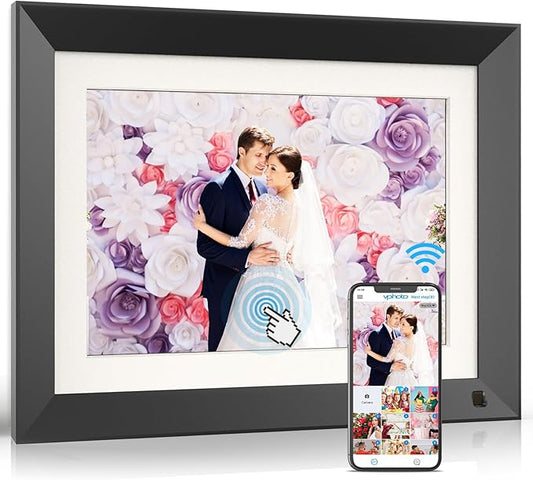 11" 2K Digital-Picture-Frame WiFi Photo Frame - IPS 2176 * 1600 Smart Frame with 32GB Storage Touch Screen, Easy to Share Photo Video Via App Email, Free Cloud Storage, Gifts for Mom Dad Grandparents